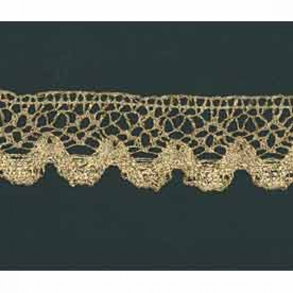 Flat Lurex Lace Trim Silver
 