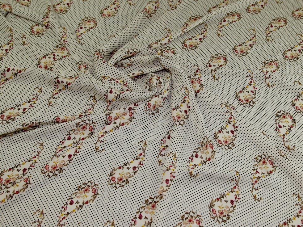 Cream Deadstock Polyester Georgette Fabric