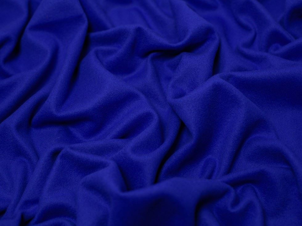 Minerva Core Range Royal Blue Luxury Cashmere Wool Coating Fabric