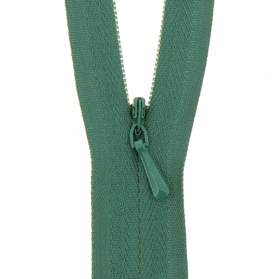Milward Concealed Invisible Closed End Zips Bottle Green