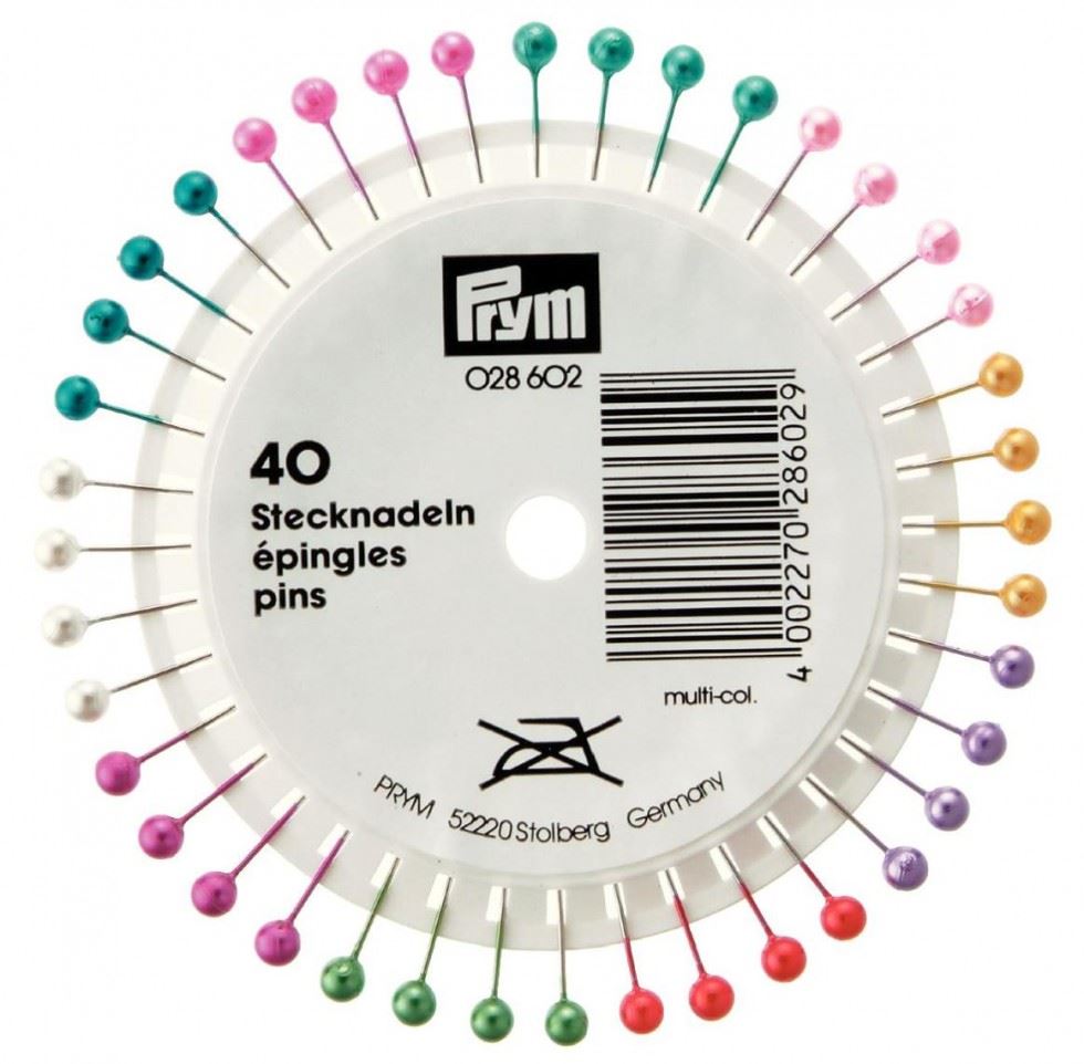 Prym Pearl Head Pins Assorted