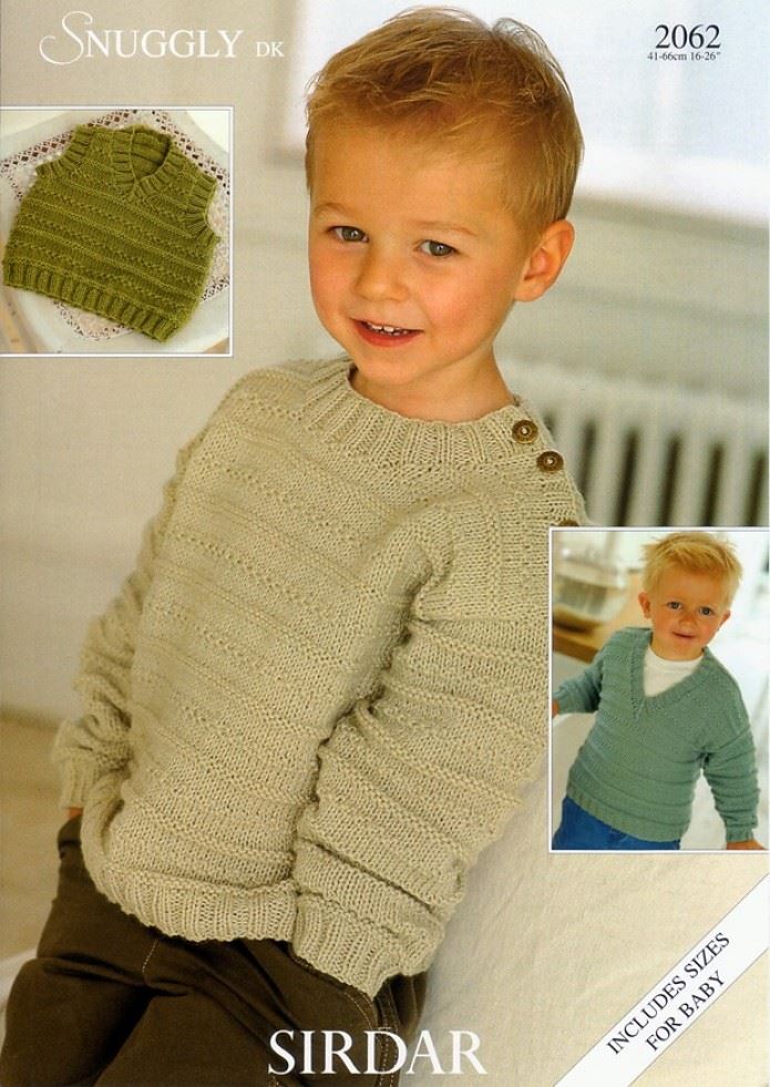 Sirdar Snuggly DK Knitting Pattern 2062
 