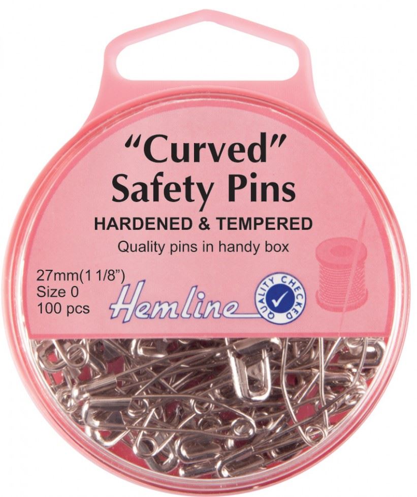Hemline Curved Safety Pins