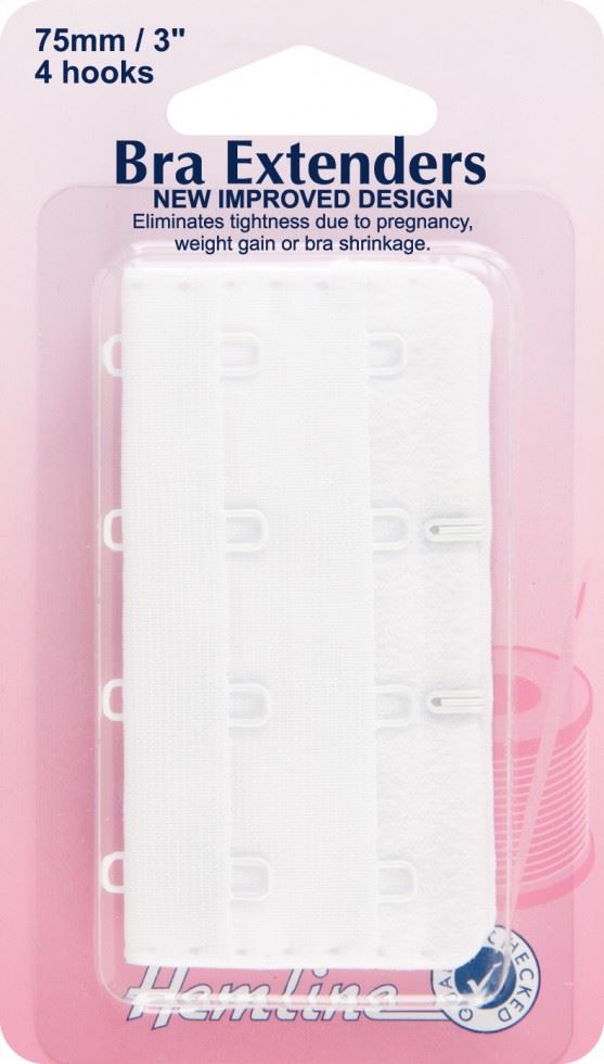 Hemline White Bra Extenders