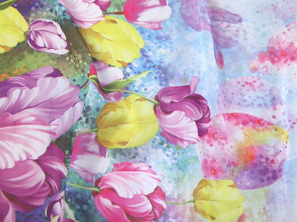 Sky Deadstock Sheer Chiffon Fabric
