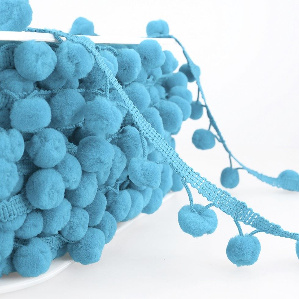 Stephanoise Pom Pom Trim Blue