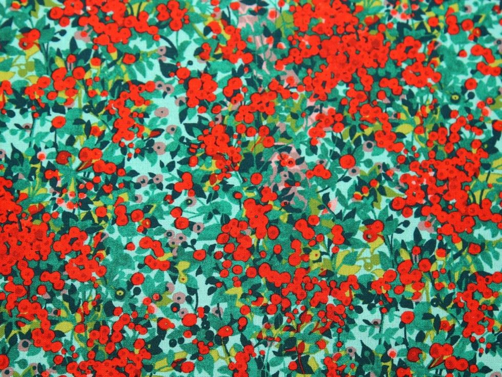 Stof France 100% Cotton Fabric Red & Green