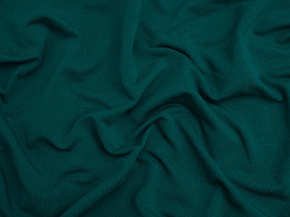 Minerva Core Range Petrol Organic Loop Back French Terry Stretch Knit Fabric