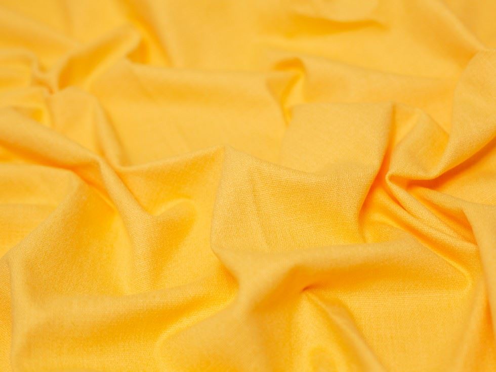 Stretch Woven Linen Blend Fabric Buttercup