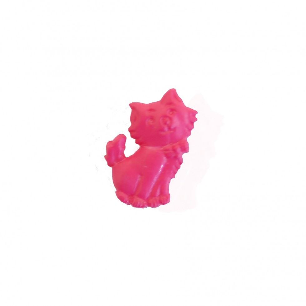 Crendon Cat Shaped Plastic Buttons (Value Pack) Cerise Pink