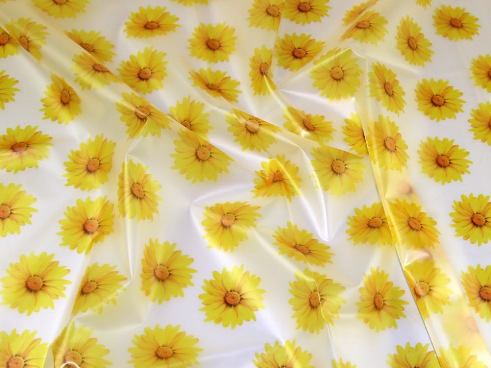 Yellow Deadstock Pvc Vinyl Fabric