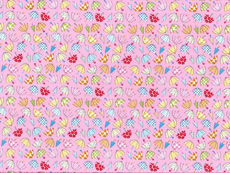 Rose and Hubble 100% Cotton Poplin Fabric Pink