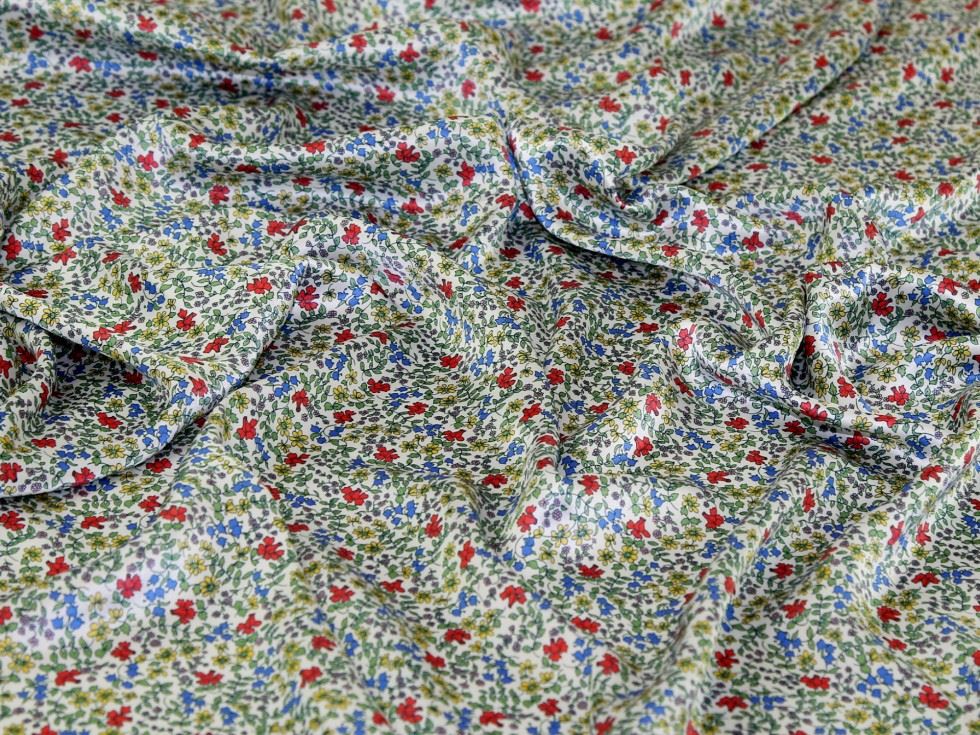 Liberty London Multicoloured Emilias Bloom Belgravia Silk Satin Fabric