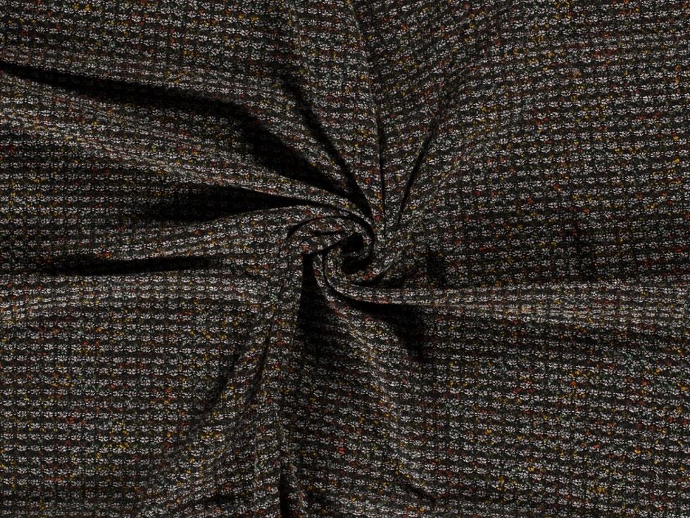 Boucle Tweed Fabric Black
 