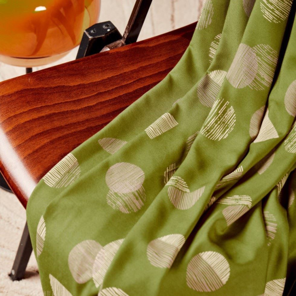 Atelier Brunette Jane Ecovero Viscose Challis Fabric Matcha Leaf