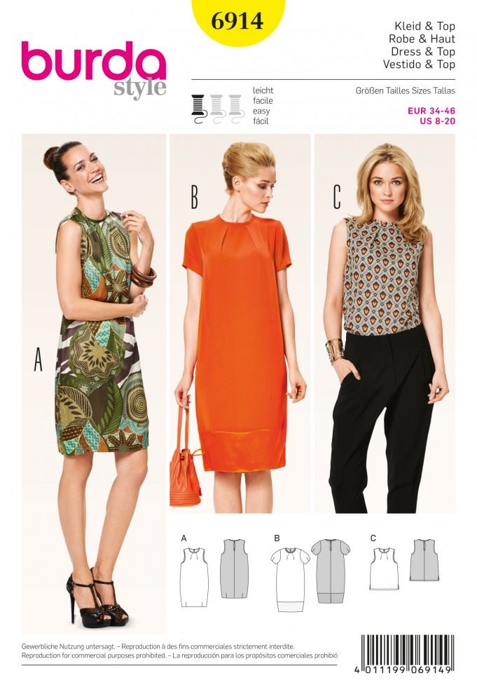 Burda Paper Sewing Pattern 6914
 