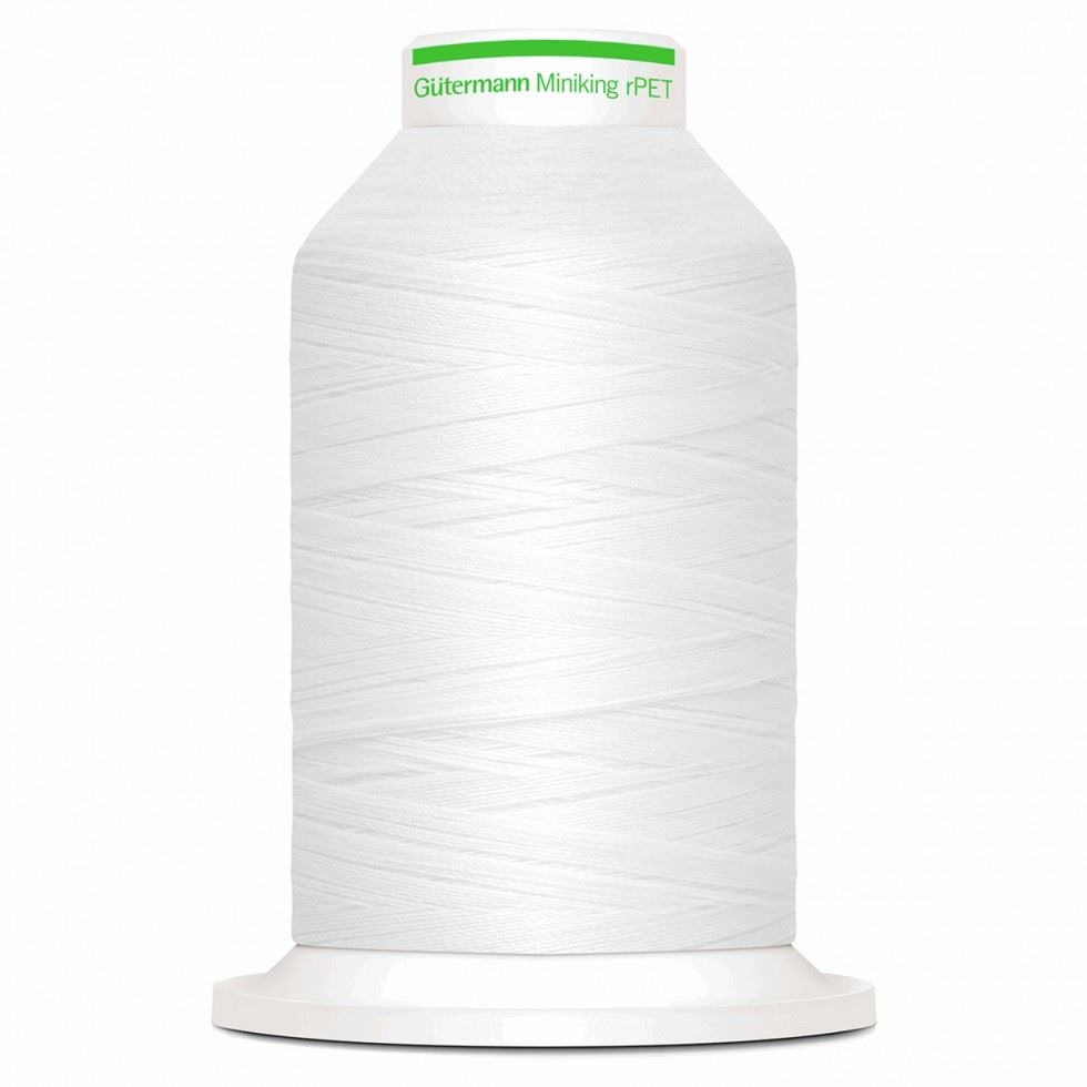 Gutermann 800 White Recycled Rpet Eco Miniking Overlocker Thread