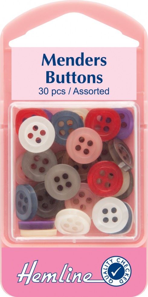 Hemline Repair Buttons Assorted Colours