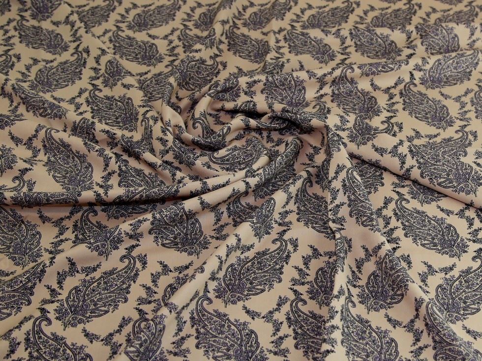 Sand Deadstock Viscose Challis Fabric