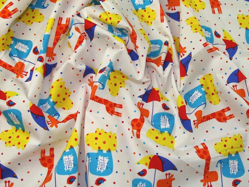 Orange Deadstock 100% Cotton Poplin Fabric