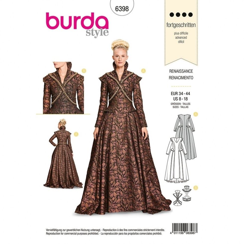 Burda Paper Sewing Pattern 6398
 