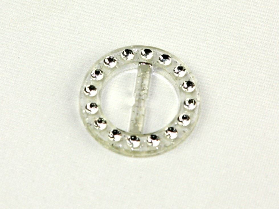 Round Diamante Buckle Clear & Silver