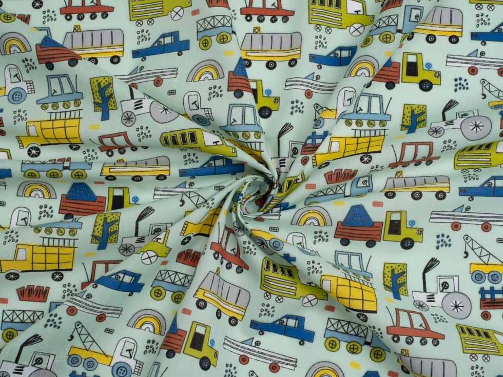 Sky Printed Polycotton Fabric