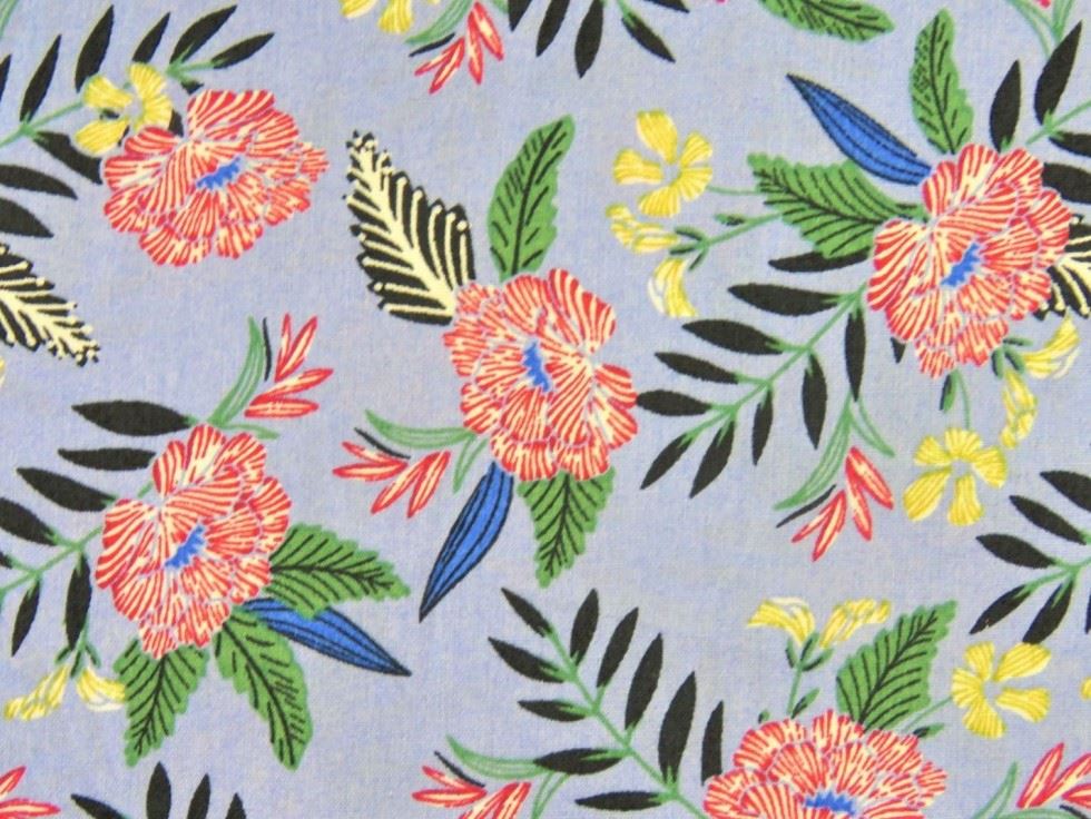 Blue 100% Cotton Poplin Fabric