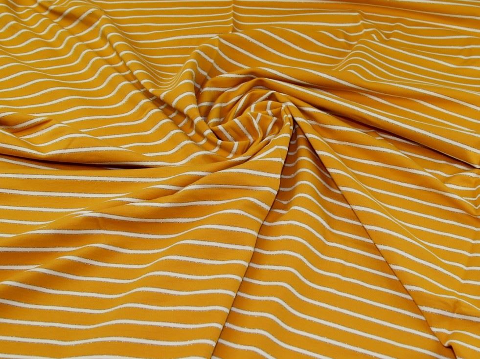 John Louden Ochre Loop Back French Terry Stretch Knit Fabric