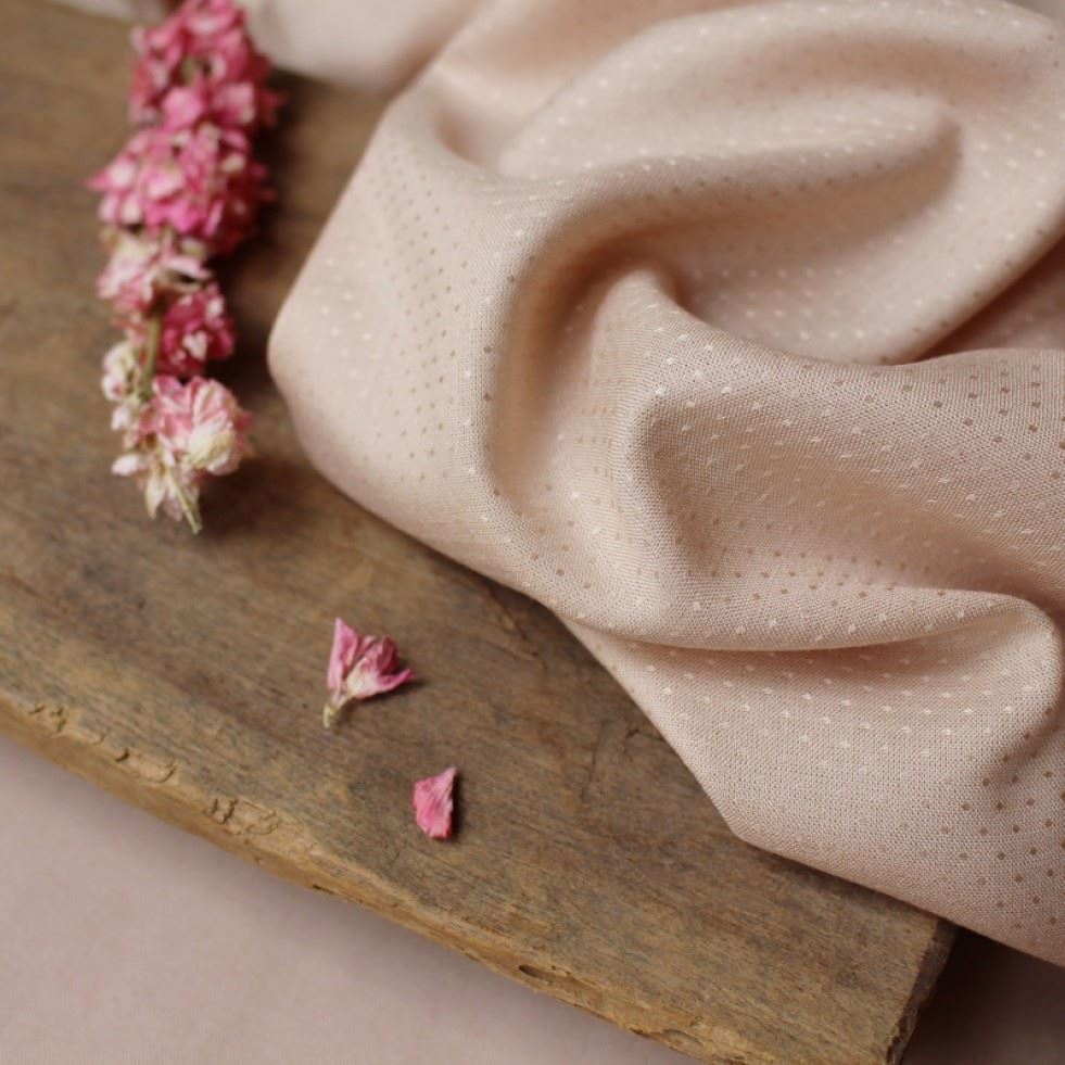 Atelier Brunette Viscose Dobby Fabric Blush
 
