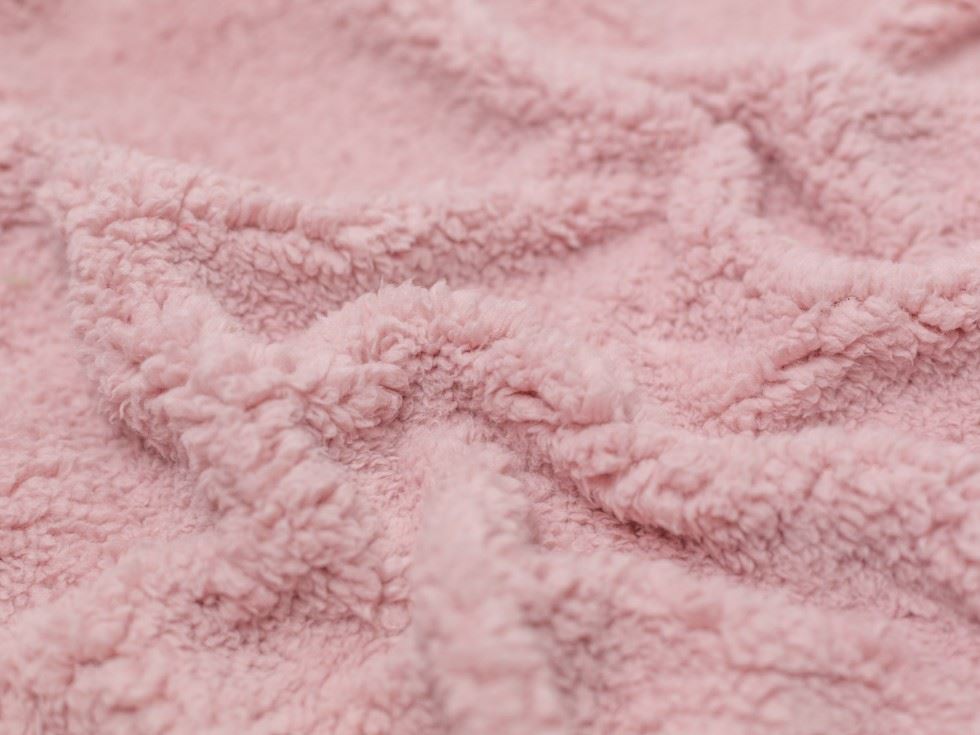 Minerva Lambskin Sherpa Fleece Fur Fabric Dusty Pink Fleece/Fur Minerva Core Range Th-Lss-Duskypink