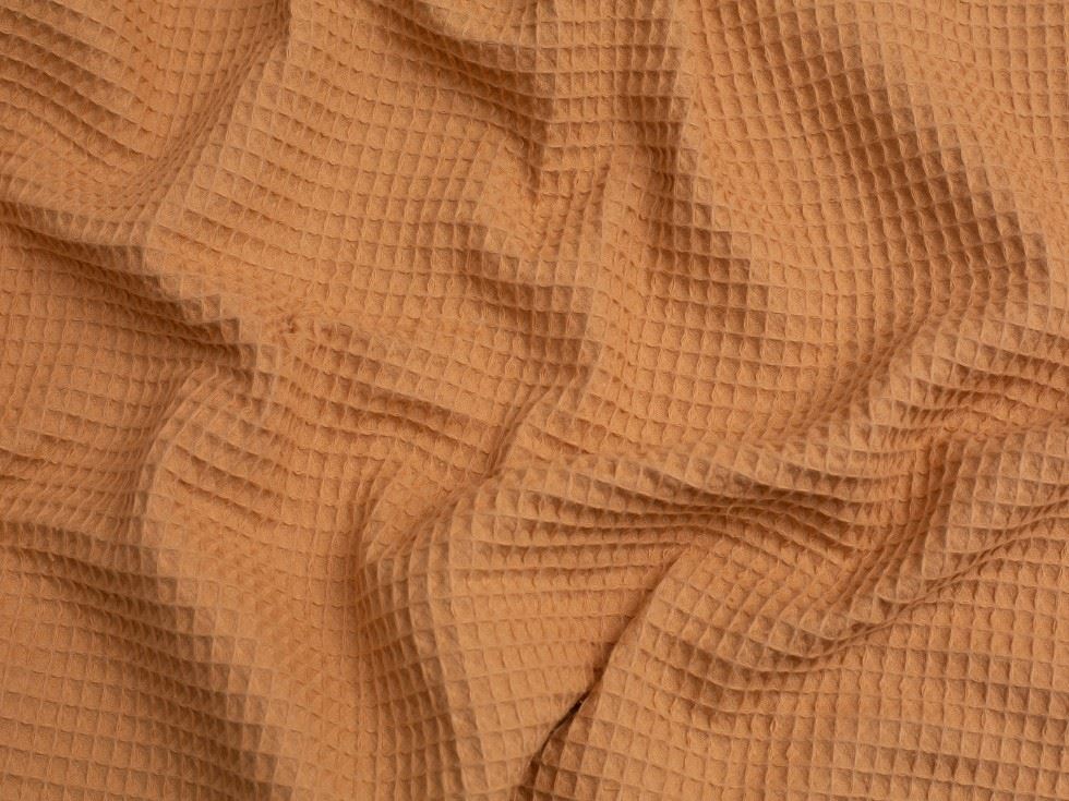 Minerva Core Range Light Rust Medium Cotton Waffle Fabric