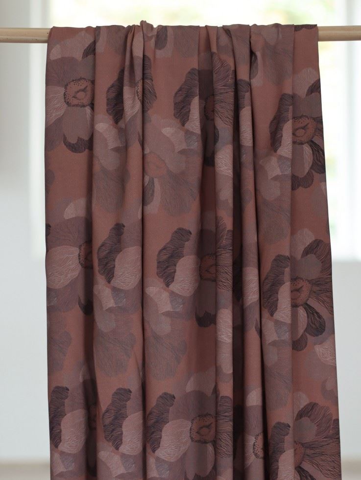 Mind The Maker Rose Stretch Woven Viscose Challis Fabric