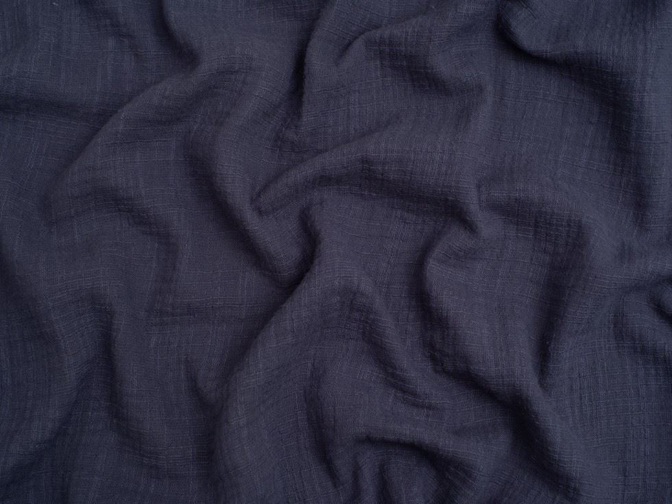 Minerva Core Range Slub Cotton Double Gauze Fabric Dark Teal