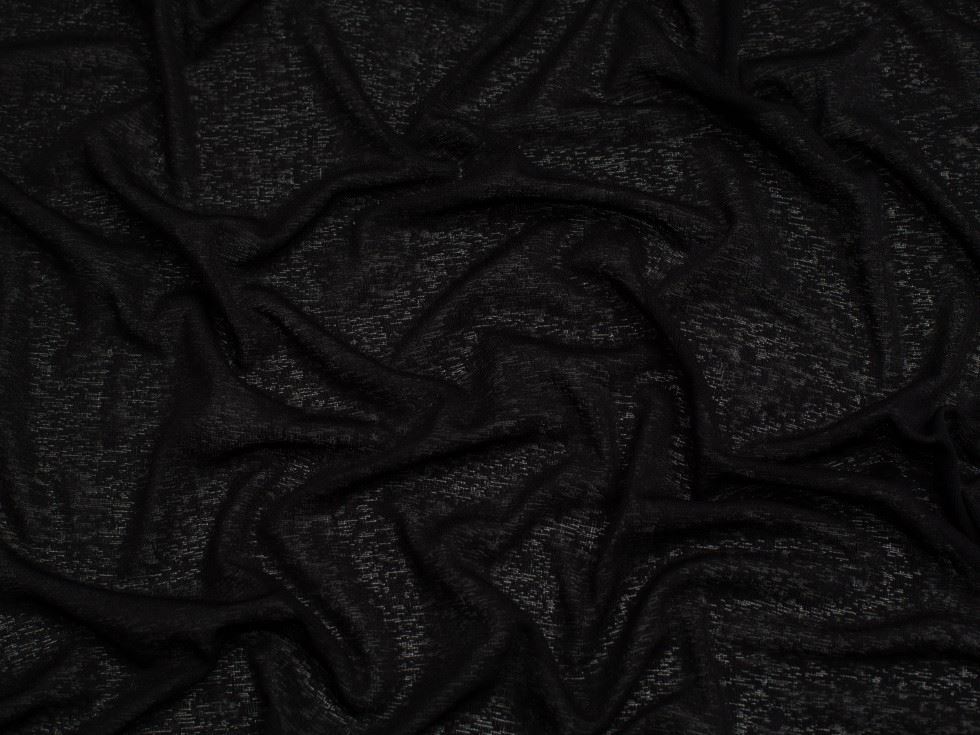 Minerva Core Range Onion Skin Fine Sweater Knit Stretch Fabric Black
 