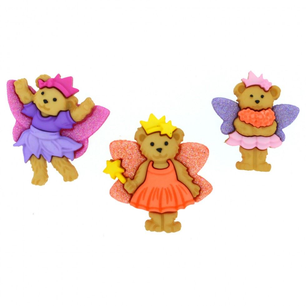 Dress It Up Fairy Bear Buttons
 