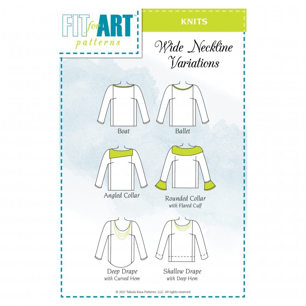 Fit For Art Wide Neckline Variations For Tabula Rasa Knits Sewing Pattern