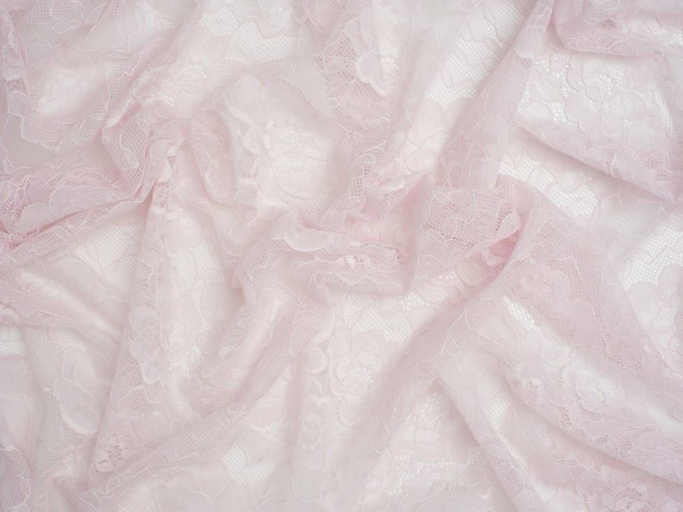 Minerva Core Range Corded Stretch Floral Lace Fabric Orchid Pink