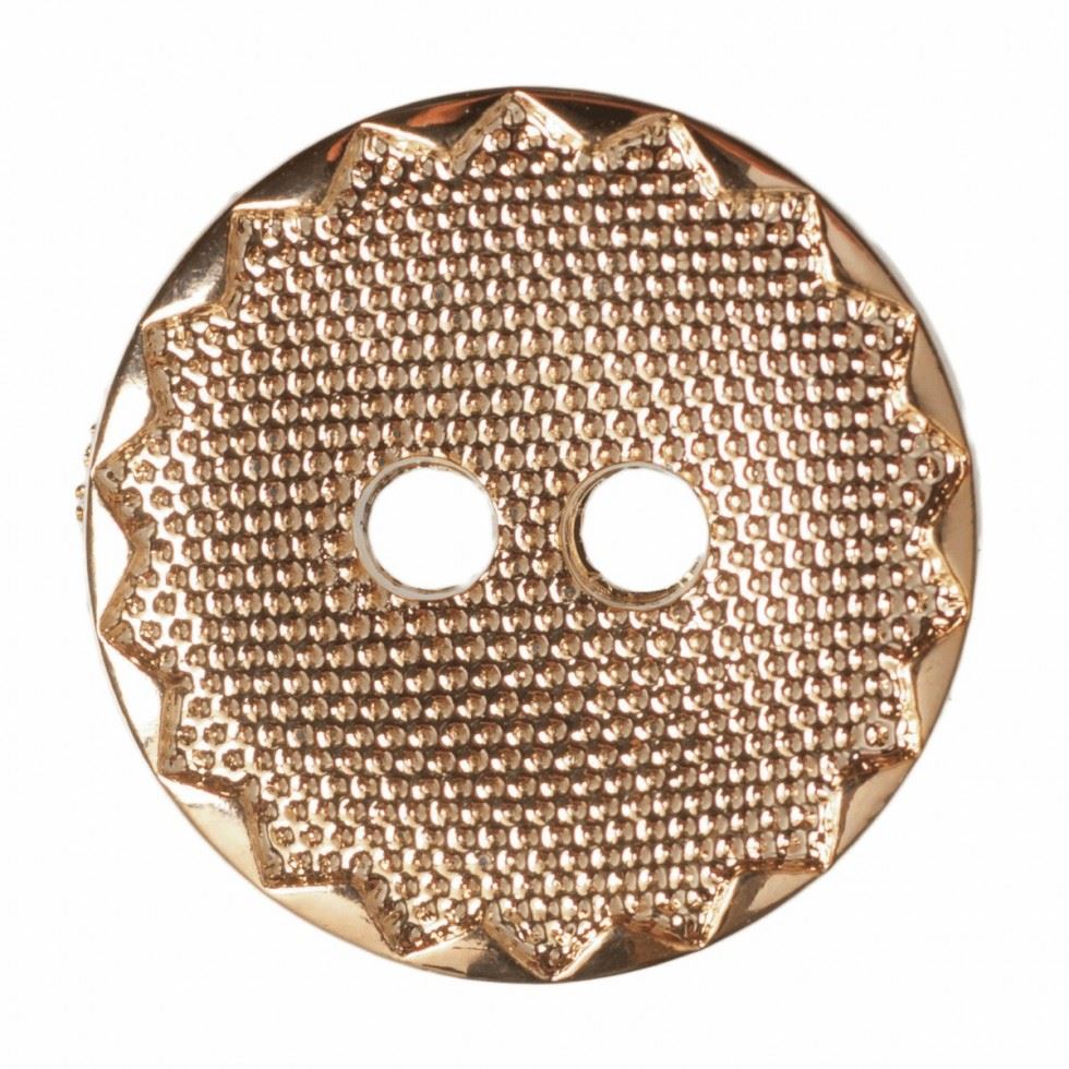 Hemline Gold Round Metallic Buttons