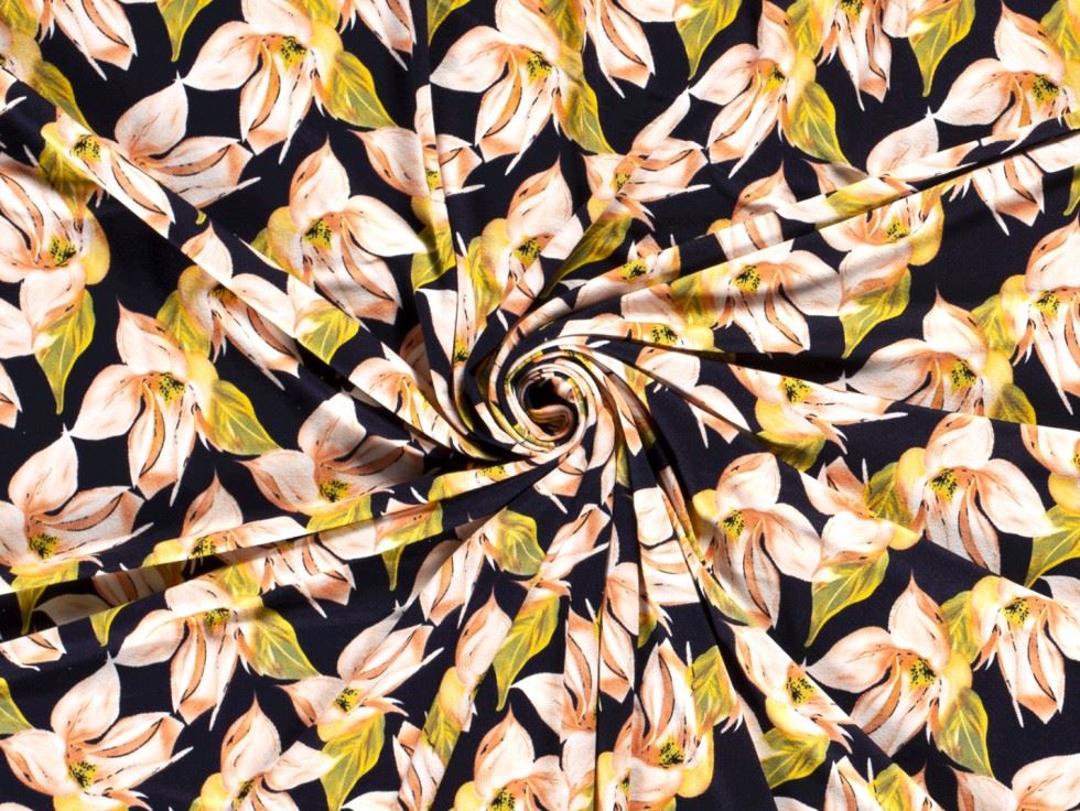 Viscose Jersey Stretch Knit Fabric Navy
