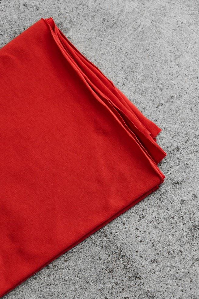 Mind The Maker Lipstick Cotton Single Jersey Stretch Knit Fabric