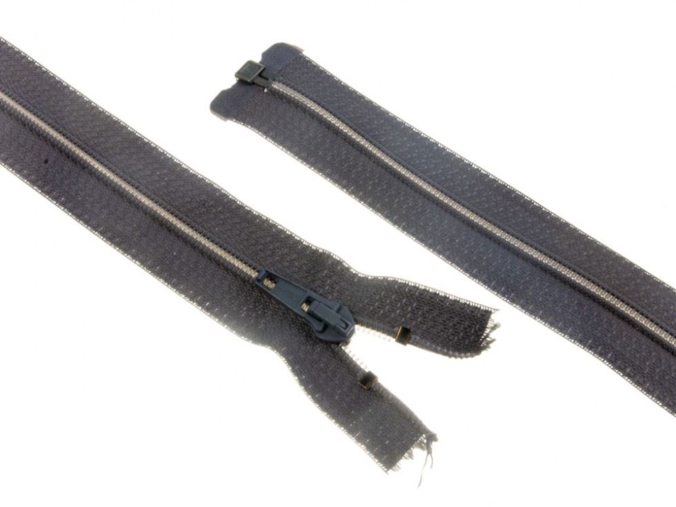 Nylon Open End Coat Zips Mid Grey