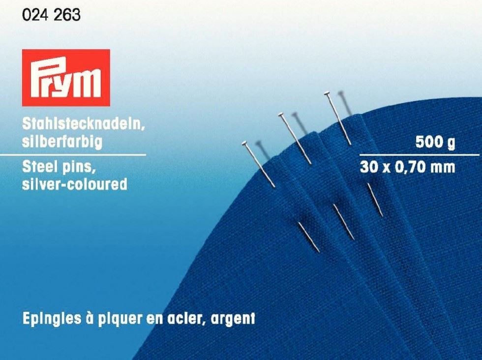 Prym Silver Hardened Steel Pins