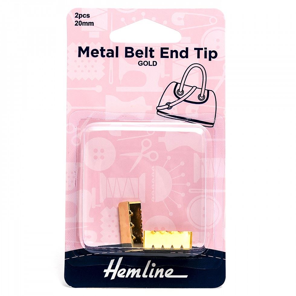 Hemline Gold Metal Belt End Tips