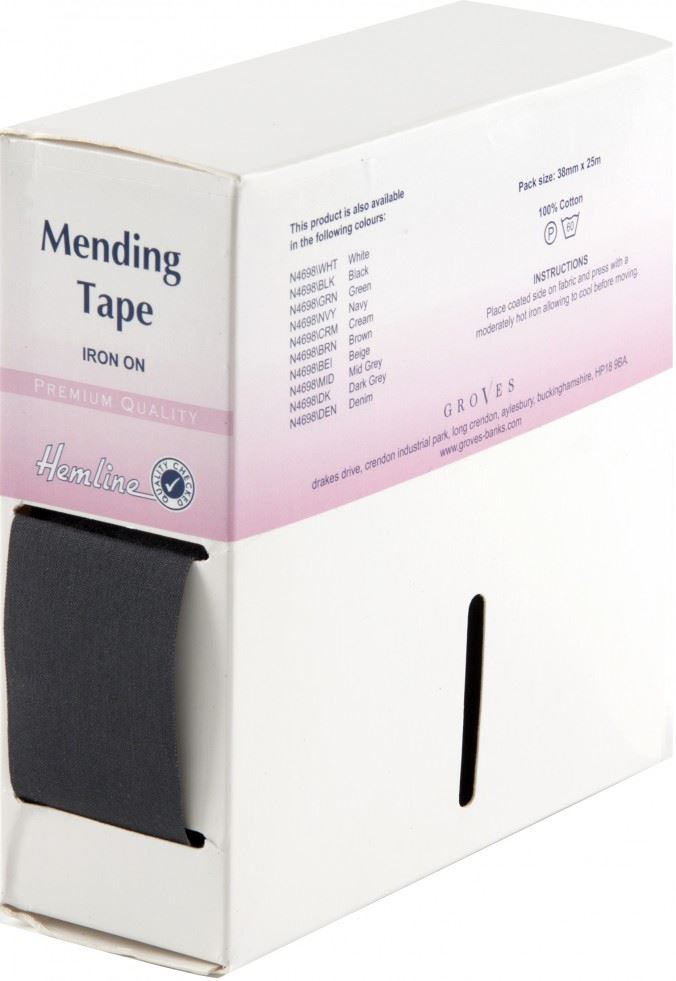 Hemline Dark Grey Repair Mending Tape