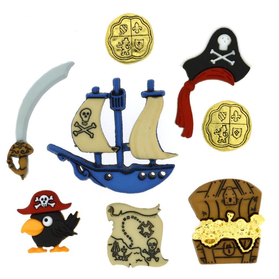 Dress It Up Pirates Buttons