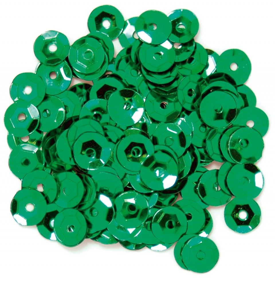 Craft Factory Green Round Cup Sequins