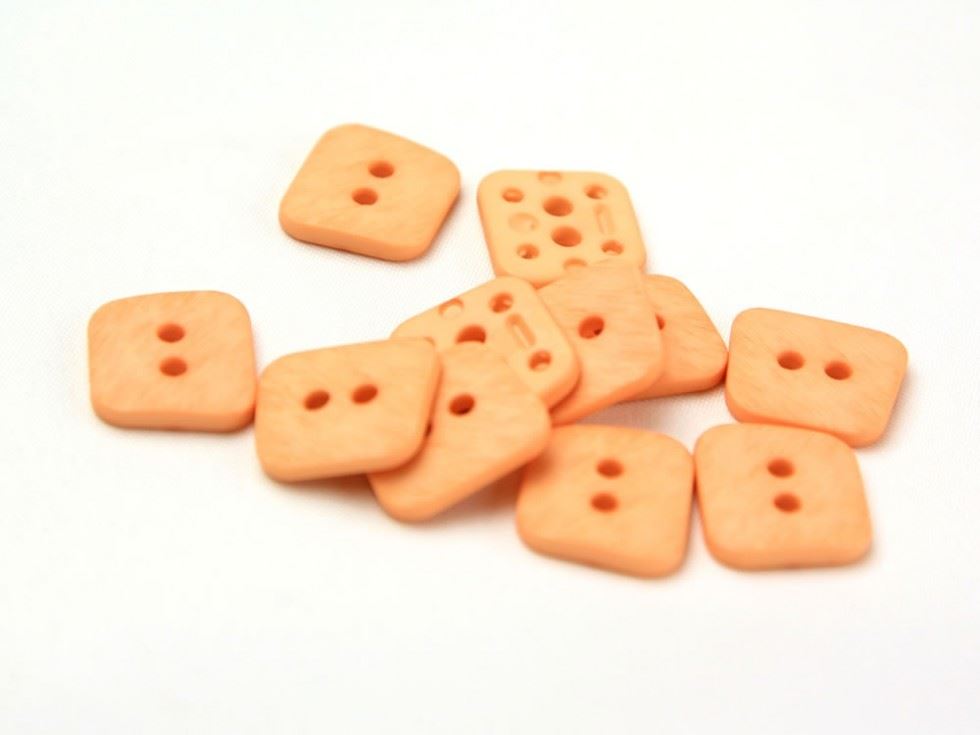Dill Peach Rounded Square Buttons (Value Pack)