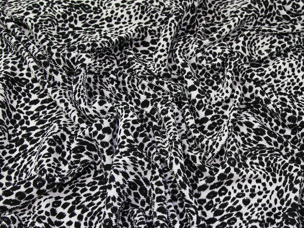 Black & White Deadstock Pleated Plisse Fabric