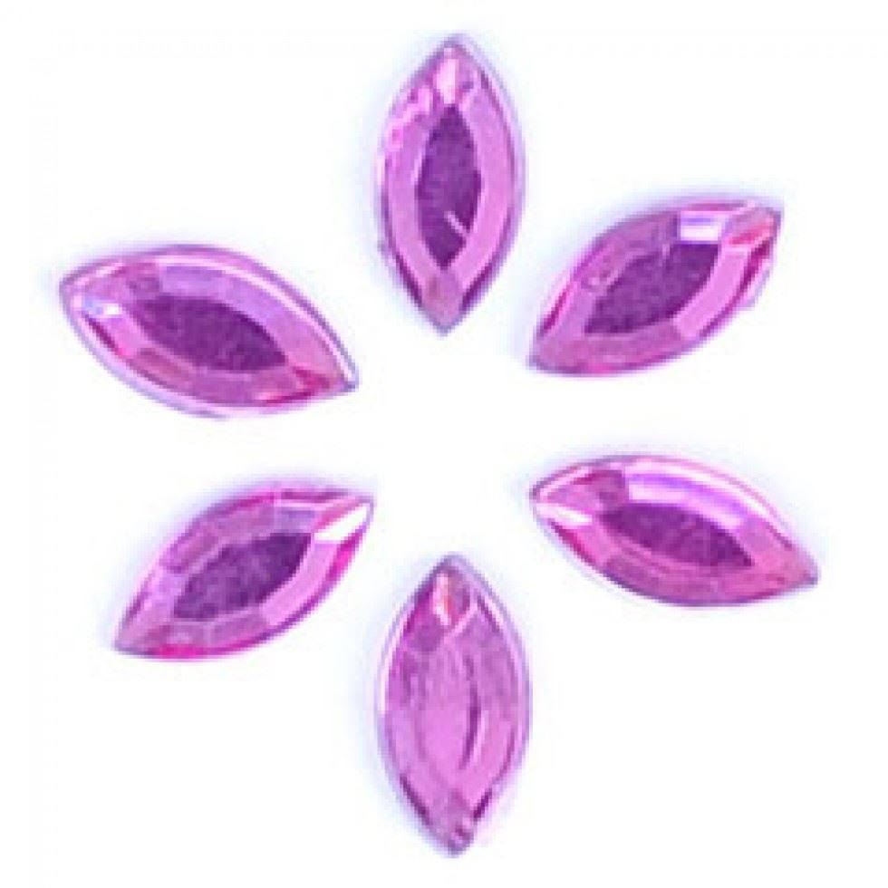Trimits Oval Stick On Diamantes Cerise
 